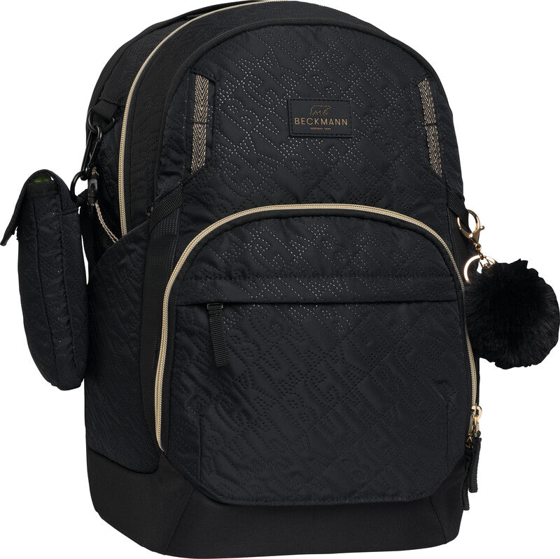 Beckmann Schulrucksack Sport Air – rPET Polyester – Black Gold, 300 × 440 × 230 mm