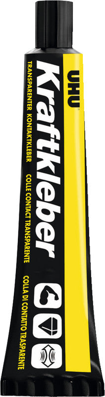 UHU Kraftkleber – extra stark, transparent, wasserfest, UV-beständig, 55 g, für Holz, Kunststoff, Metall und mehr