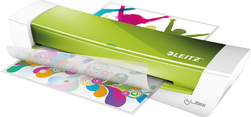 Leitz iLAM Home Office WOW Laminiergerät A4 – 2-Rollen, 80–125 µm, Aufheizzeit 2 Min., 310 mm/min, Grün