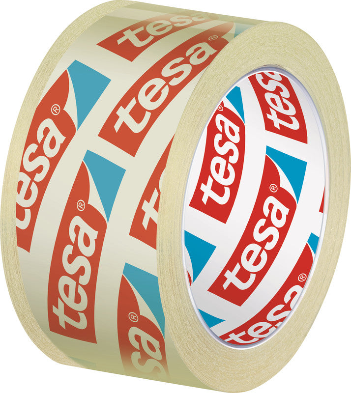 TESA Büro-Klebeband – permanent, klar, Kunststoff, 19 mm × 10 m, Kern Ø 26 mm, 8 Rollen