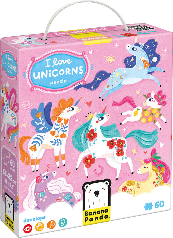 Banana panda I love Unicorns – Logikspiel, 1 Spieler, ab 4 Jahren