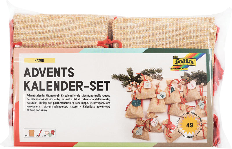 Folia Adventskalender-Set – 24 Beutel – 100 × 130 mm