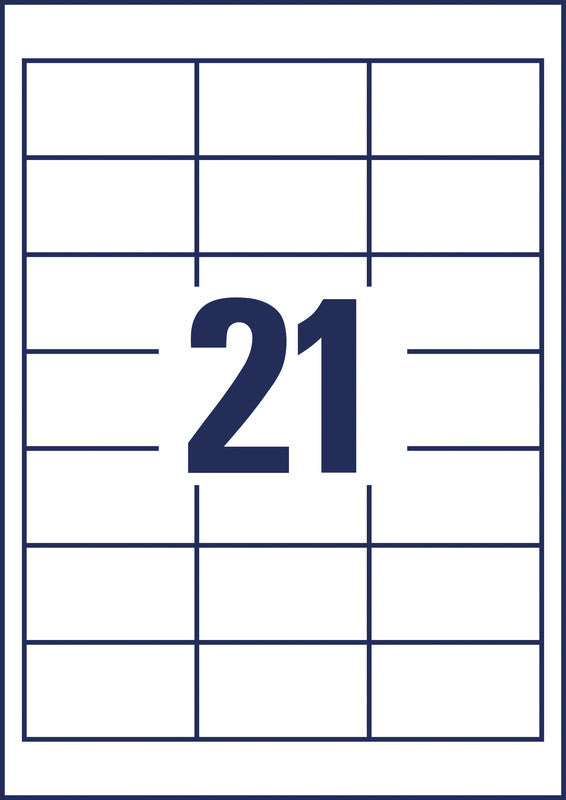 Avery Druckeretiketten, Weiss