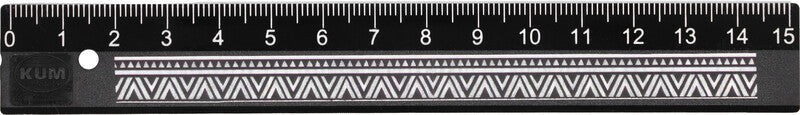 Kum Lineal – Kunststoff – 15 cm – Schwarz