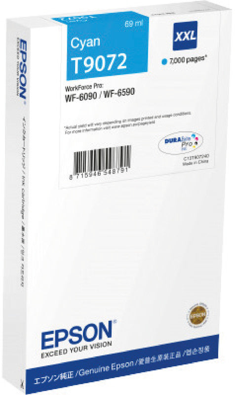 Epson Tintenpatrone C13T907240, cyan, 7'000 Seiten