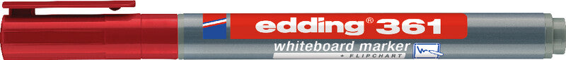 Edding Whiteboard-Marker 361 – Rundspitze 1 mm – Rot – Trocken abwischbar
