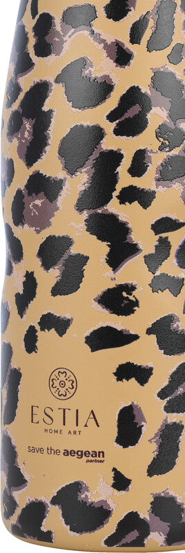 Estia Trinkflasche – 5 dl – Edelstahl, isoliert, Schraubverschluss, auslaufsicher, BPA-frei – Spotted Prowl