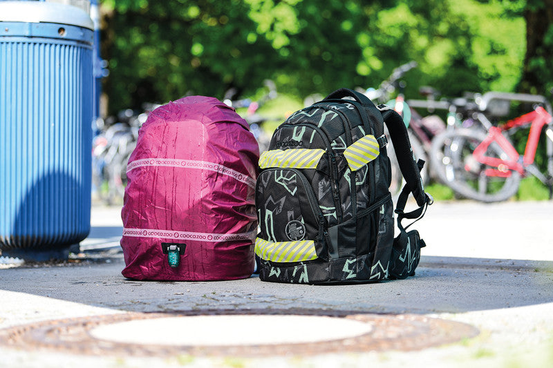 Coocazoo Regenhülle – mit reflektierendem Aufdruck, wasserabweisend – Kunststoff, Pink