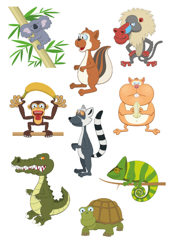 HERMA Schmucketiketten – Motiv Zoo-linge – Papier, hochglänzend, 27 Stück, 3 Bogen
