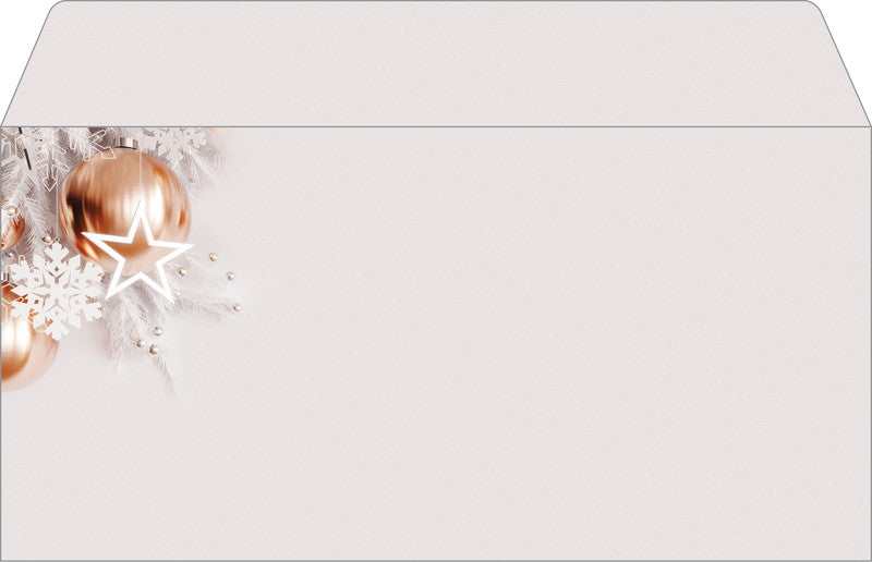 Sigel Weihnachts-Couvert C5/6 Weihnachten in Roségold, Mehrfarbig, Nassklebung, 90 g/m² – 50 Stk.