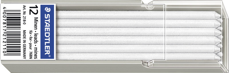Staedtler Bleistiftminen Lumocolor Omnichrom 218 für Lumocolor Omnichrom 768 – Weiss, 3 mm, 12 Stk.
