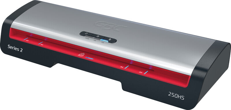 GBC 250HS Laminiergerät A3 – 2-Rollen, 75–125 µm, Aufheizzeit 1 Min., 500 mm/min, Silber