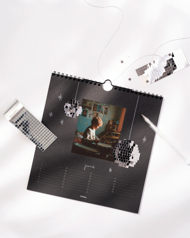 Folia Bastel-Dauerkalender, 23 × 24 cm, d/f/i/gb, hoch, Spiralbindung, mit Aufhänger