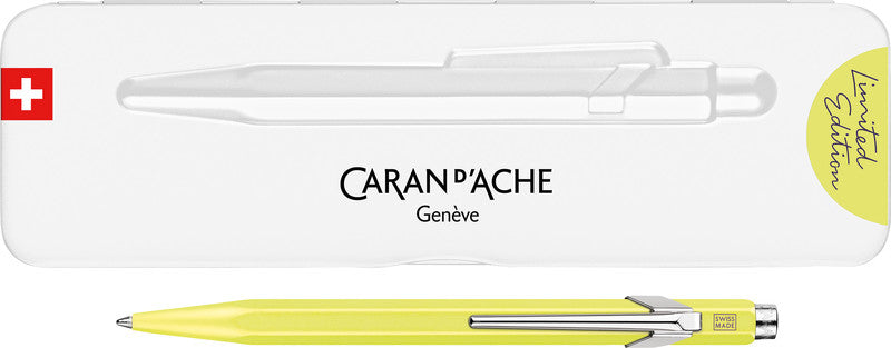 Caran d-Ache Kugelschreiber – Pastellgelb Fluo, Aluminium
