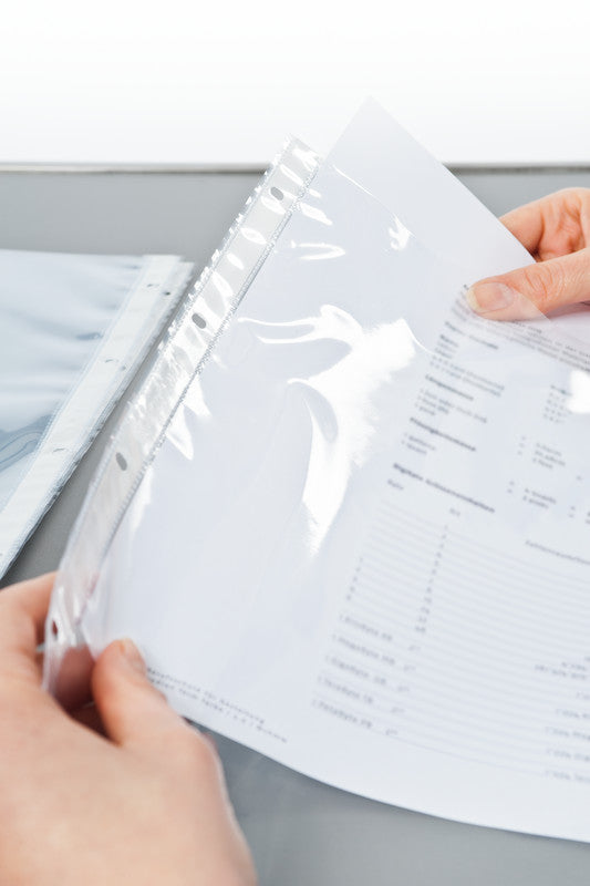 Connect Sichtmappe A4 – transparent, Kunststoff, glänzend, 80 µm, 10er-Pack