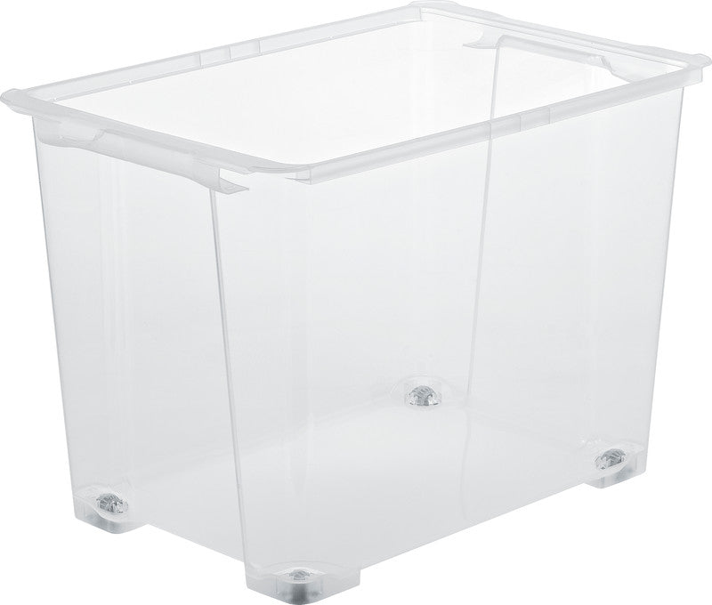 Rotho Aufbewahrungsbox Evo Easy – Kunststoff, transparent, 58,3 × 41 × 39,2 cm