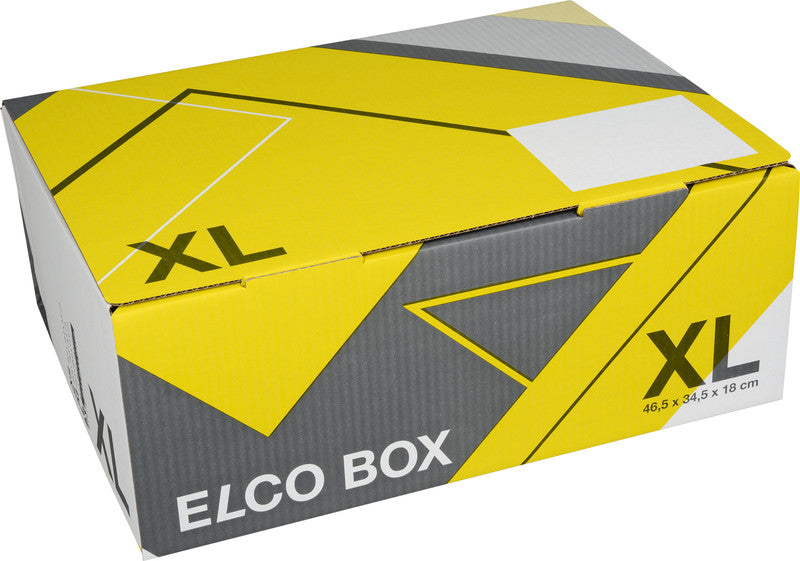 Elco Versandbox, grau, beschriftbar – 465 × 345 × 180 mm
