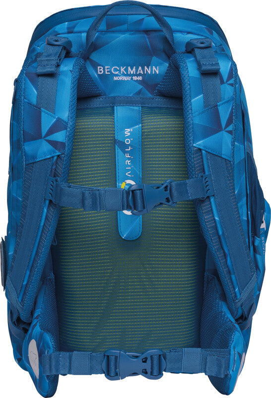 Beckmann Schulrucksack – Active Air Flx – Blue Lightning – Recycelte Materialien – 26,0×39,0×22,0 cm