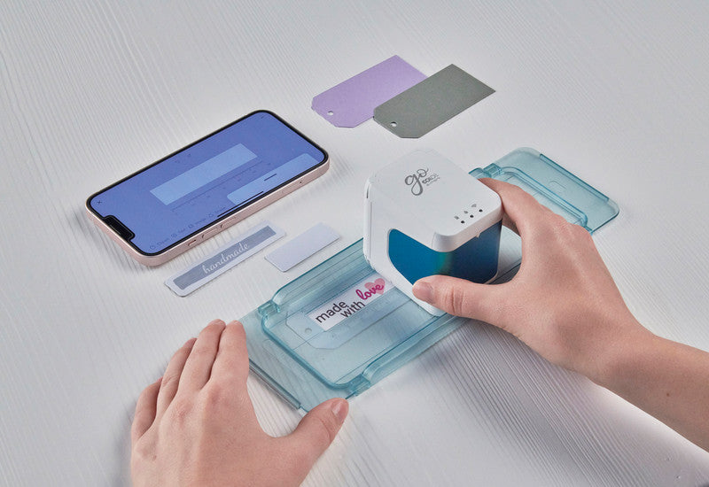 Colop e-mark GO – Mobiler Handdrucker, Dreifarbenpatrone (CMY), WLAN, 600 dpi, für Baumwollbänder bis 15 mm