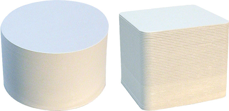 Folia Bierfilze – 100 Stück – Weiss – 93 × 93 mm