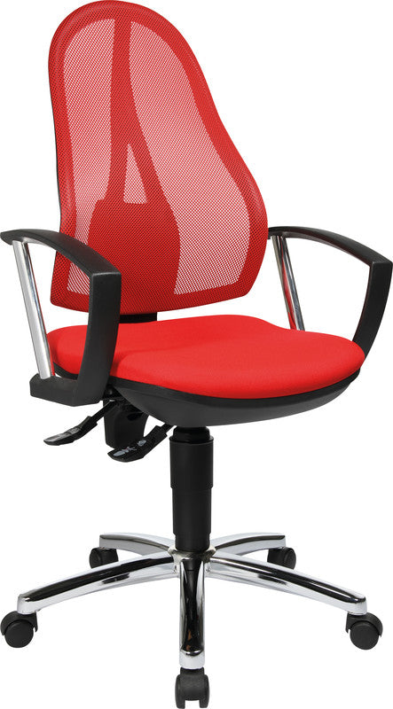 Topstar Bürostuhl Open Point P Plus – Sitzhöhe 43–51 cm, 110 kg, rot