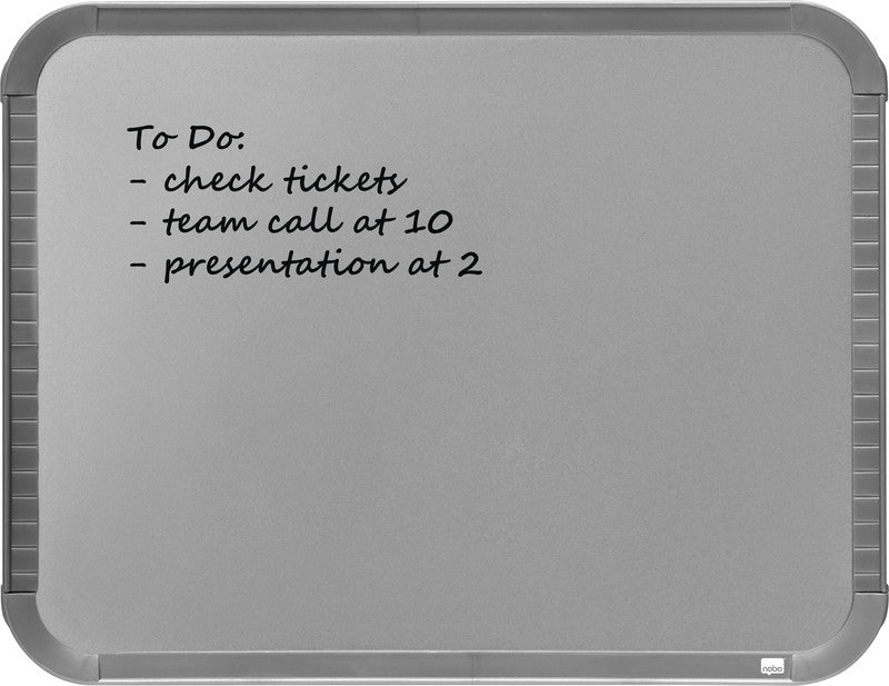 Nobo Whiteboard – 22 × 28 cm, magnetisch, Kunststoffrahmen, silber, Wandmontage