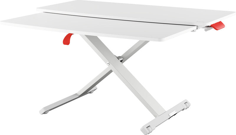 Leitz Stehtisch – 42 × 80 × 7,2-38 cm – grau – höhenverstellbar