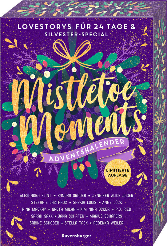 Ravensburger Adventskalender Mistletoe Moments, Karton, Mehrfarbig, 14 × 21 cm