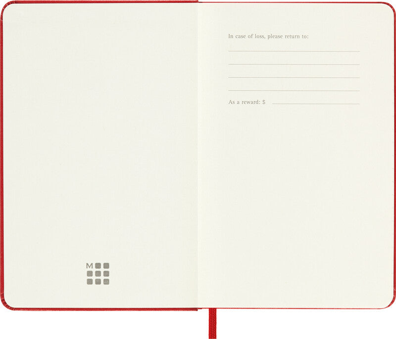 Moleskine Schüleragenda – 1 Woche/1 Seite, gebunden, 9 × 14 cm, 18 Monate Jul–Dez, scharlachrot, FSC
