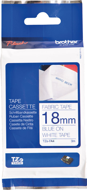 Brother Textilband – 12 mm × 3 m, weiss, blau
