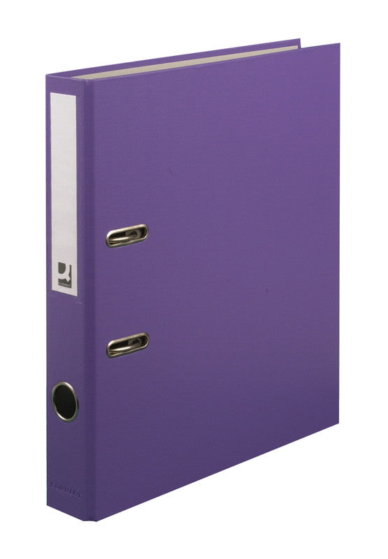 Q-connect Zeigebuch – A4 Hochformat – 2-Ring Hebelmechanik, 40 mm Rücken – Violett, mit Niederhalter, FSC