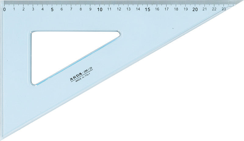 ARDA Wandtafel-Winkel 60° – 25 × 25 cm, Kunststoff, transparent, Skalenfarbe schwarz