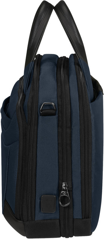 Samsonite Pro-DLX 6 Notebook-Tasche – für Notebooks bis 15,6", 16/23 l, RFID-Fach, USB-Port, Nylon, blau