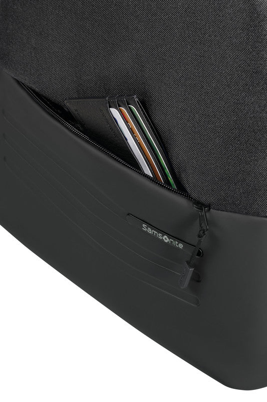 Samsonite Stackd Biz Notebook-Rucksack – 16,5 l, Aufsteckfunktion, USB-Port, recyceltes PET (rPET), schwarz