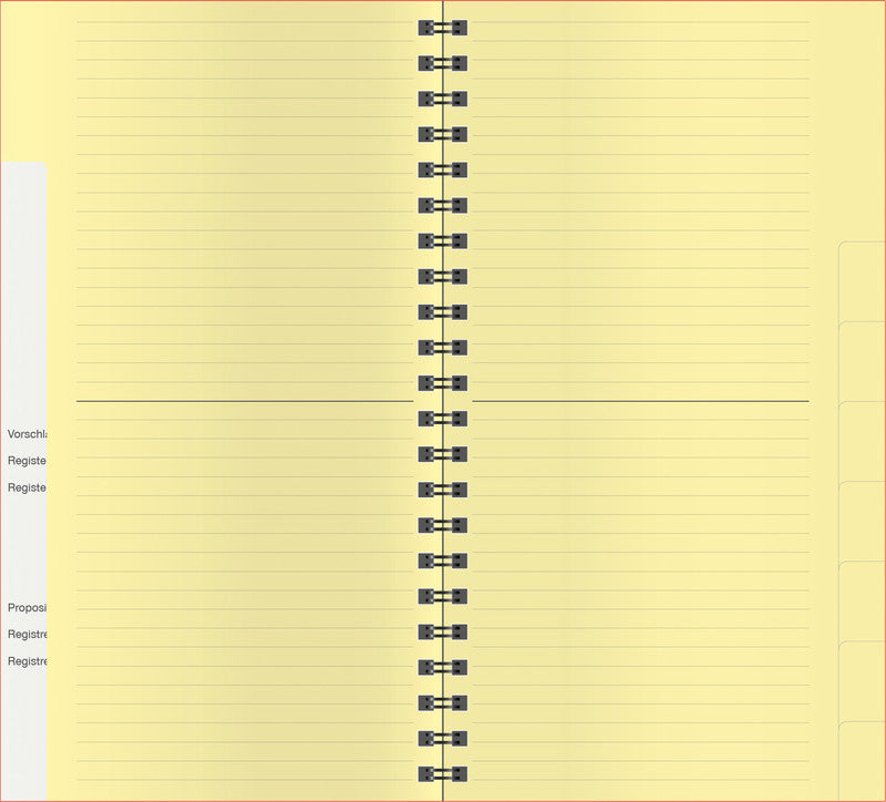 Verlag für unterrichtsm. Schulnotenbuch, 105 × 190 mm, Spiralbindung, Karton, 30 Seiten, 100 g/m² – rot