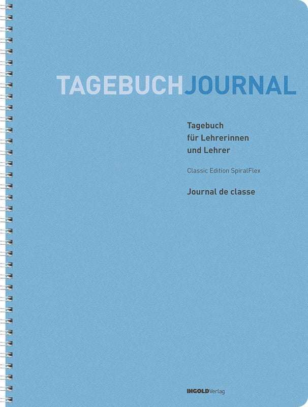 Ingold verlag Tagebuch für Lehrpersonen – Spiralbindung, 23,0 × 30,0 cm, Blau, FSC