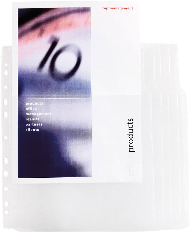Dufco Sichtmappe A4 – transparent, Kunststoff, glänzend, 10er-Pack