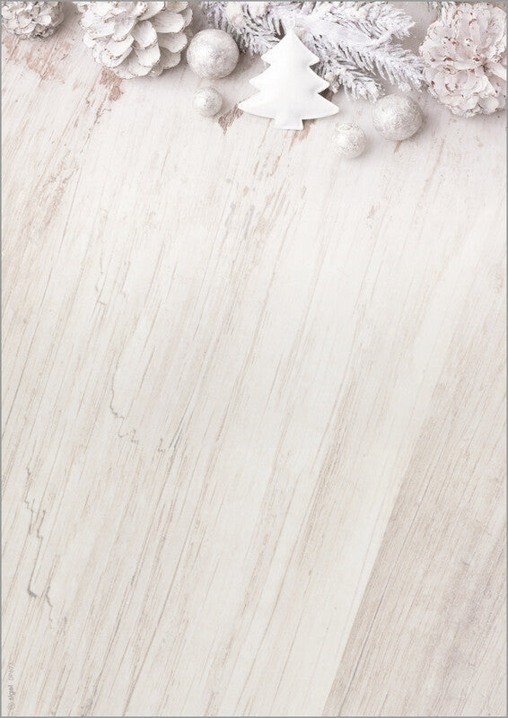 Sigel Motivpapier – A4, 90 g/m², mehrfarbig, Motiv: Rustic White – für Inkjet/Laser/Kopierer – FSC – 25 Blatt