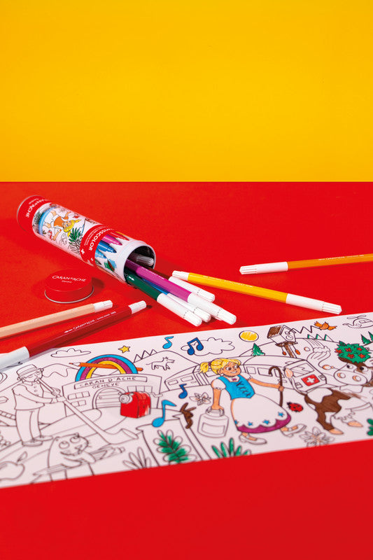Caran d-Ache Caran d'Ache – Filzstifte Swisscolor, Strichbreite 2,8 mm, auswaschbar, 10 Farben