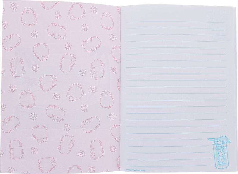 Pusheen Schreibset – 7-teilig – mit Kugelschreiber, Bleistift, Textmarker – im Etui – mehrfarbig