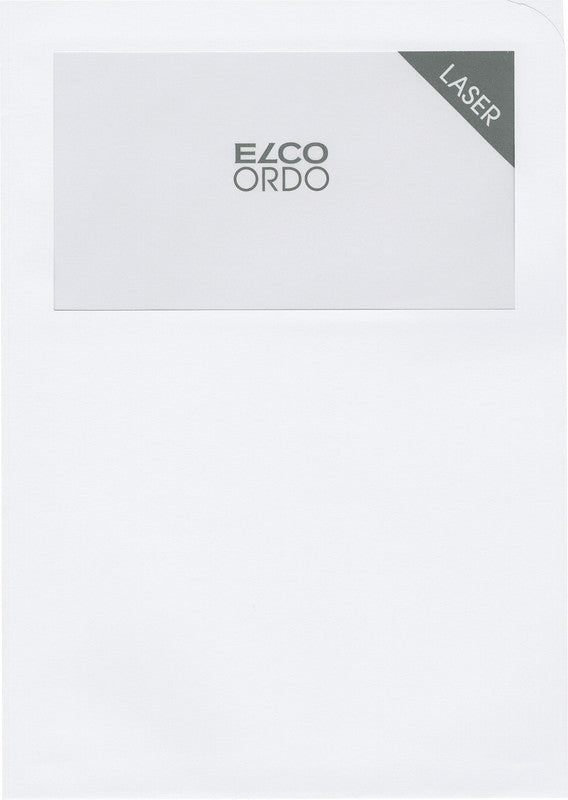 Elco Sichtmappe A4, weiss, Papier, Sichtfenster, 100er-Pack
