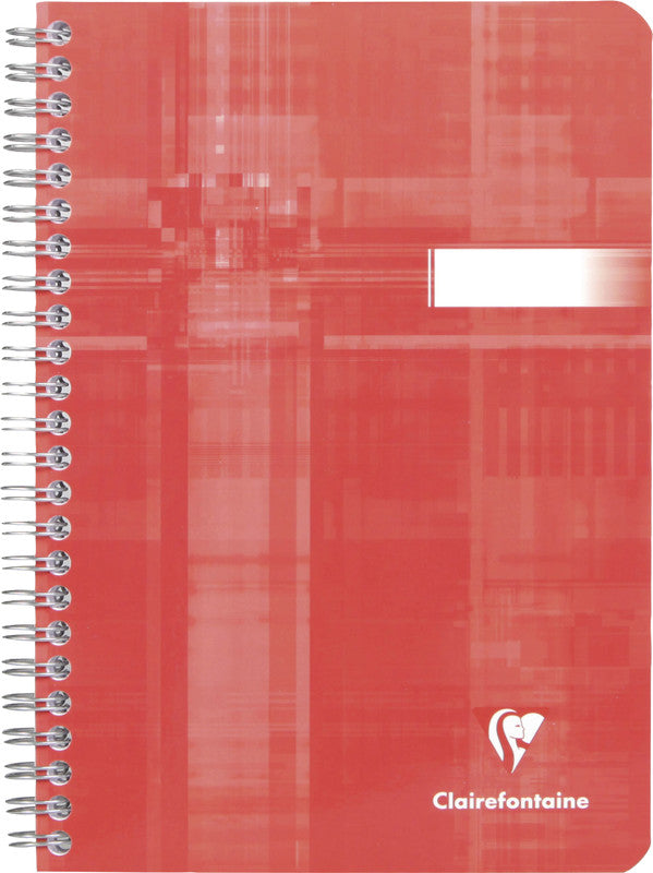 Clairefontaine Spiralheft A5, kariert (5 mm), Spiralbindung, Karton, 50 Blatt, 50 g/m² – sortiert