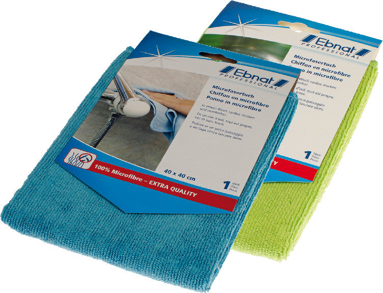 Ebnat Mikrofasertuch, feucht, waschbar bis 90 °C, grün, 40 × 40 cm