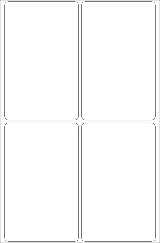 HERMA Schuletiketten – 52 × 82 mm, abgerundete Ecken, 96 Stk, 24 Bogen, Papier, ablösbar