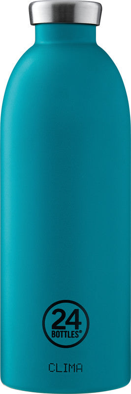 24Bottles Trinkflasche Clima – 8,5 dl – Edelstahl, isoliert, Schraubverschluss – Atlantic Bay