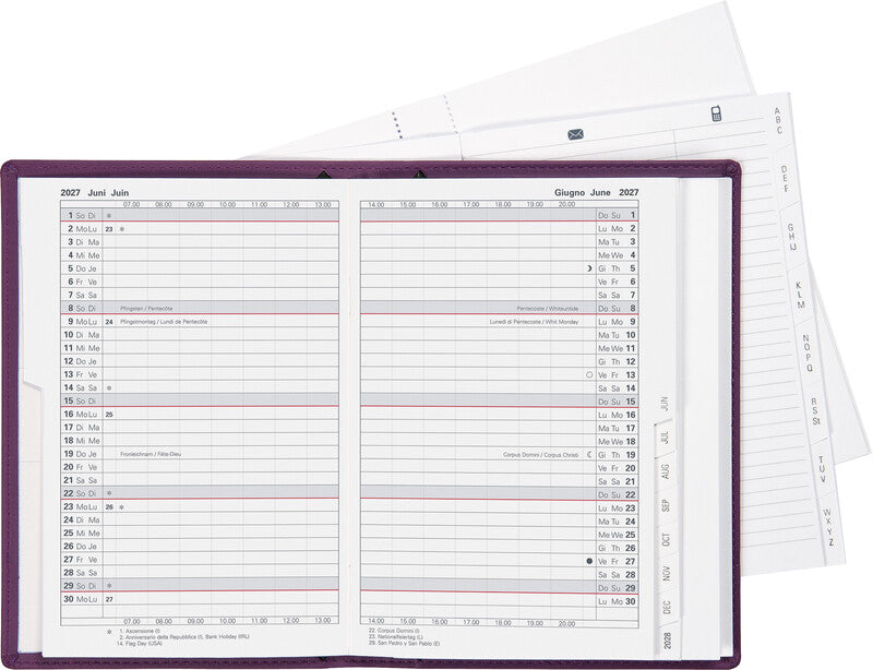 Biella Planer Istanbul Agenda – 1 Monat/2 Seiten, geheftet, 10,6 × 15,3 cm, 15 Monate Okt–Dez, FSC