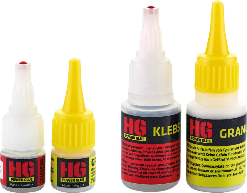 HG Power Glue Klebstoff-Set/Koffer – extra stark, wasserfest, für Haushalt, 5 g + 10 g, −45 bis +115 °C