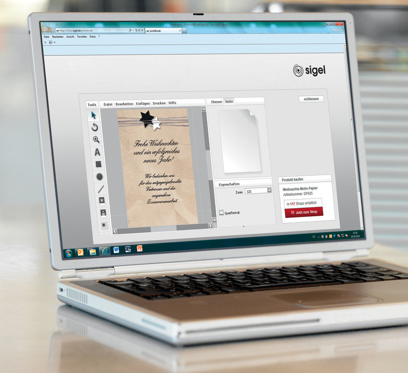 Sigel Motivpapier – A4, 90 g/m², Weihnachtsverpackungsmotiv – für Inkjet/Laser/Kopierer – FSC – 100 Blatt