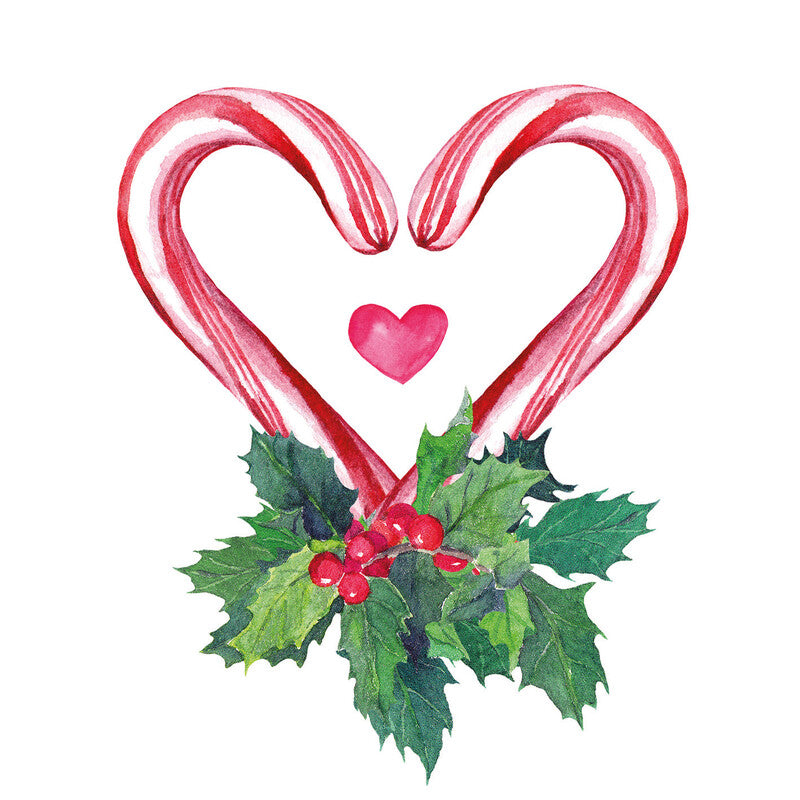 Fasana Servietten Winter Love – 24 × 24 cm – 3-lagig, Tissue – 20 Stk., FSC
