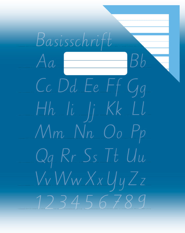 Schulheft – A4 – Basisschrift 6/6/6 mm, Grundlinie verstärkt, mit Rahmen – 40 Seiten, 90 g/m²